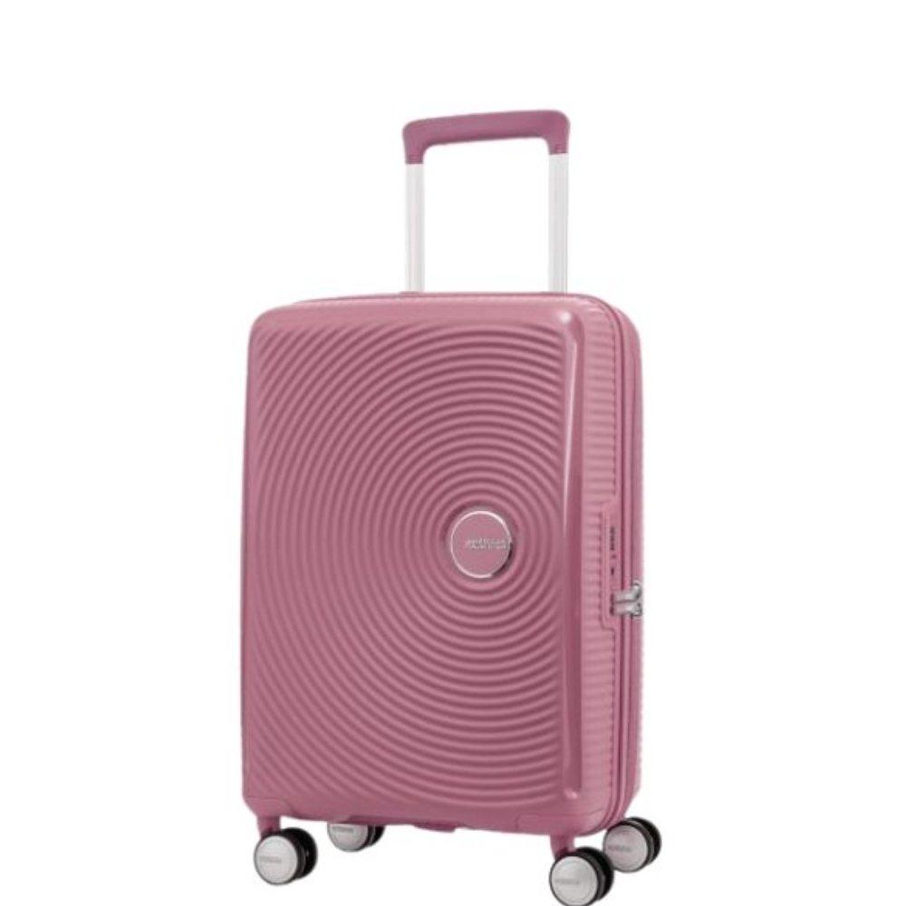 

American tourister curio spinner hard luggage trolley bag, 55cm, ao8x70023 - peach