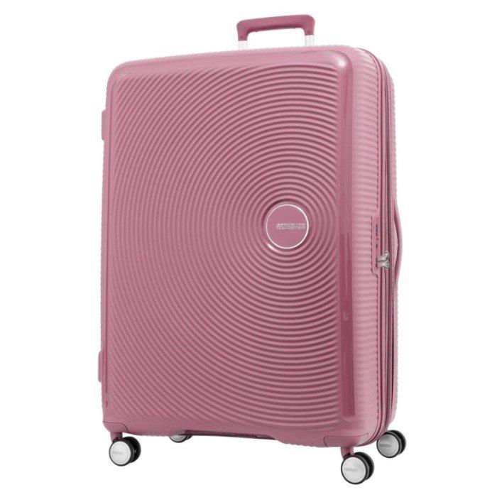 

American tourister curio spinner hard luggage trolley bag, 80cm, ao8x70025 - peach