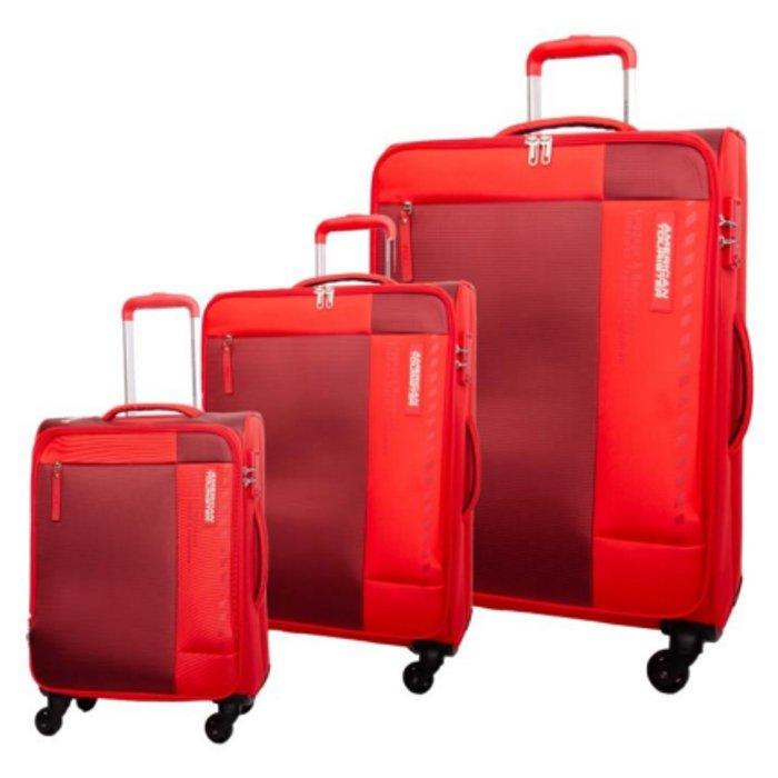 

American tourister marina soft set of 3 luggage, 57cm 70cm 81cm, lf2x00104 – red