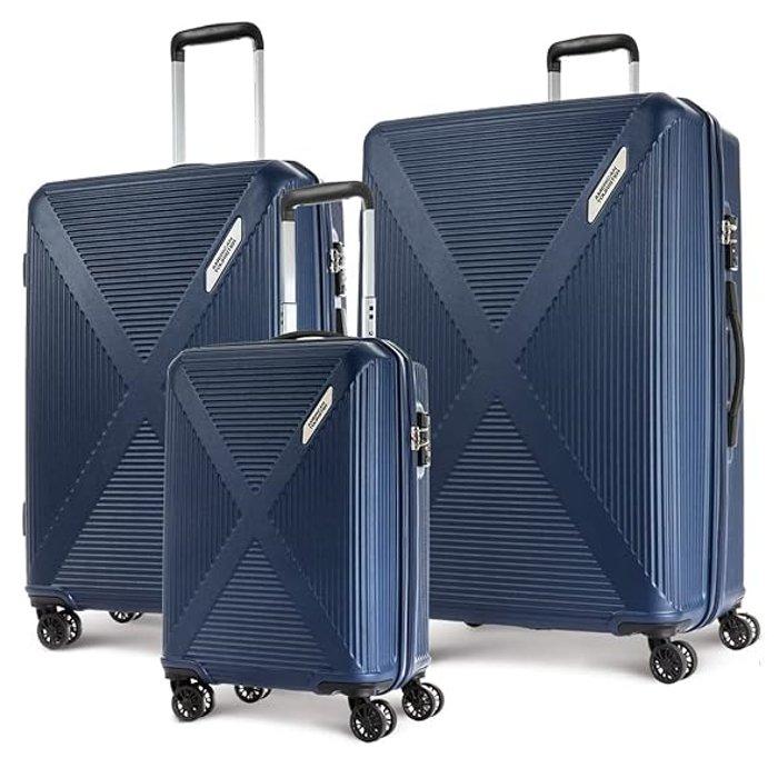 

American tourister cuatro set of 3 hard luggage, 55cm 69cm 79cm, hn1x41004 – navy