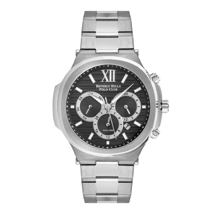 

Beverly hills polo club men’s watch, chrono, 44mm, bp3216x. 350 – silver