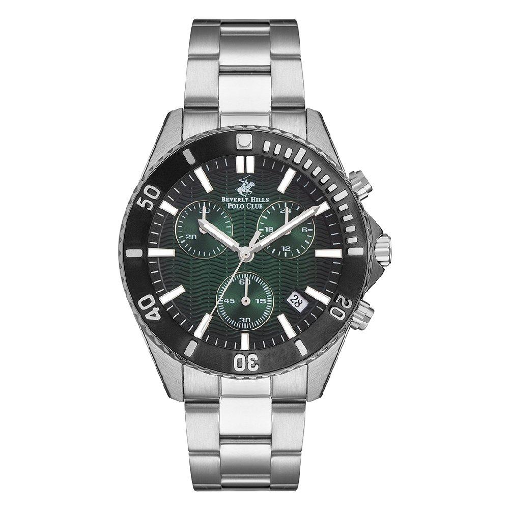 

Beverly hills polo club men’s watch, analog, 45mm, stainless steel strap, bp3276x. 370 ...