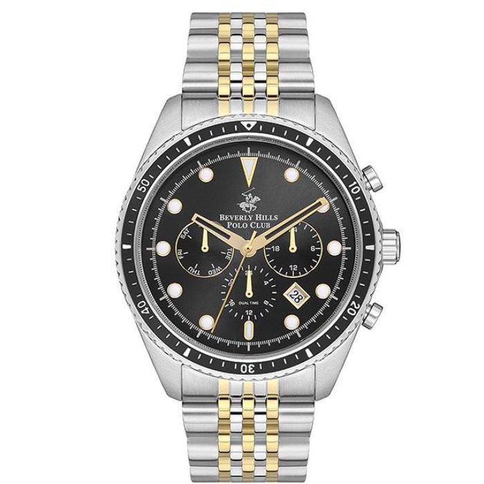 

Beverly hills polo club men’s watch, chrono, 44mm, bp3354x. 250 – silver / gold
