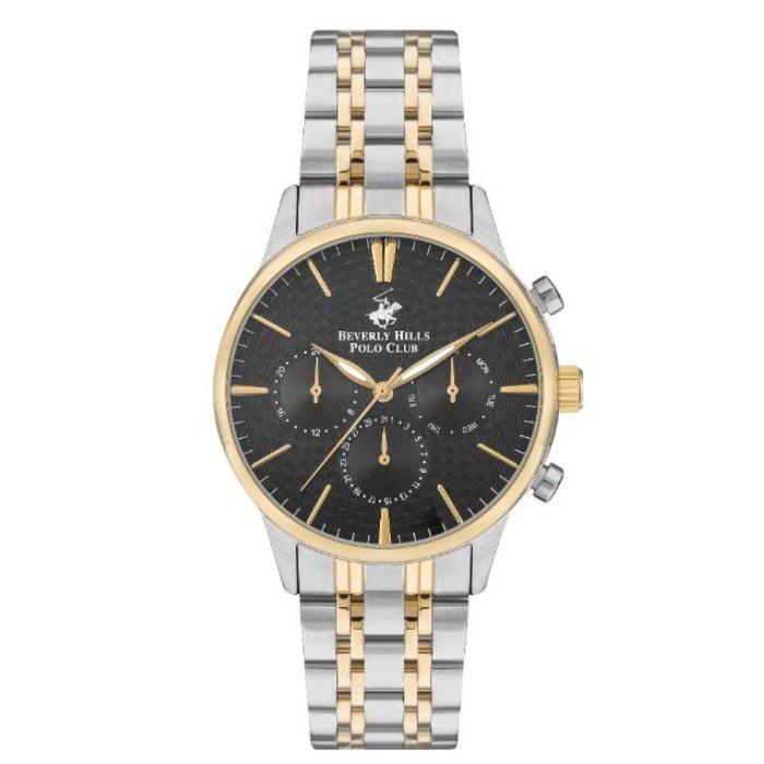 

Beverly hills polo club men’s watch, chrono, 44mm, bp3367x. 260 – silver / gold