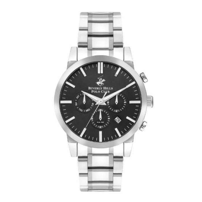

Beverly hills polo club men’s watch, chrono, 44mm, bp3408x. 350 – silver