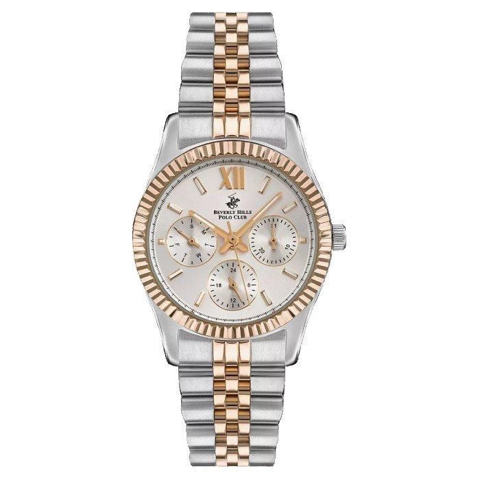

Beverly hills polo club women’s watch, chrono, 34mm, bp3169c. 530 – silver/rose gold