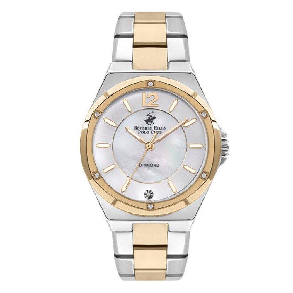 

Beverly hills polo club women’s watch, analog, 37mm, bp3351x. 220 – silver & gold