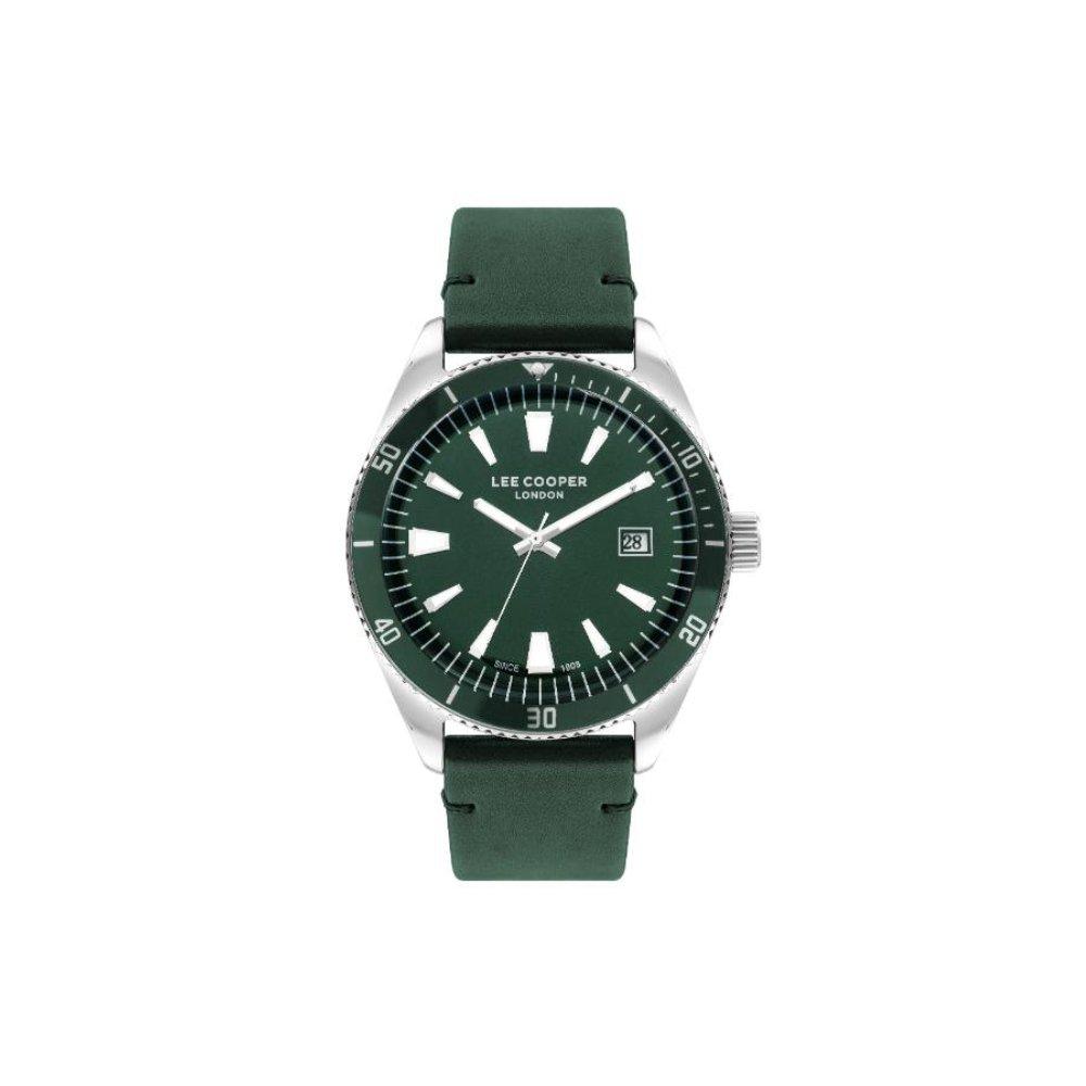 

Lee cooper watch for men, analog, 44mm, leather strap, lc07611. 377 – green