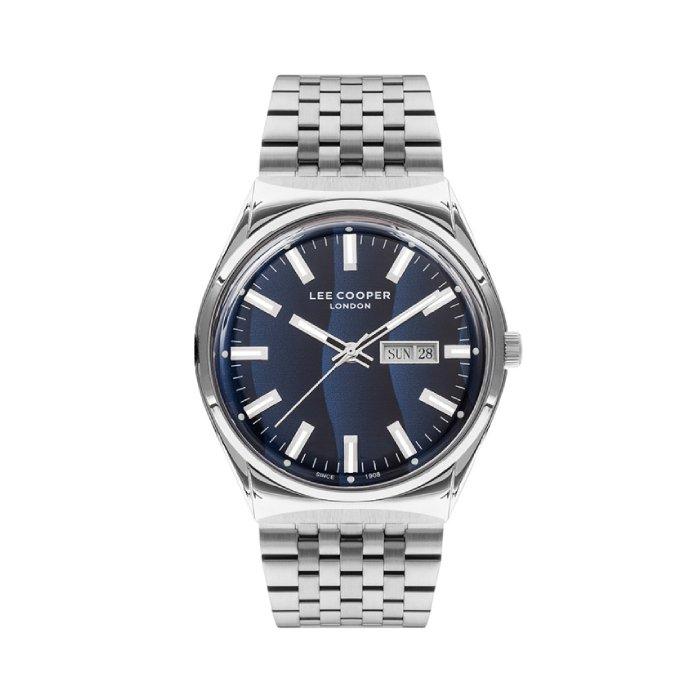 

Lee cooper watch for men, analog, 44mm, metal strap, lc07630. 390 – silver