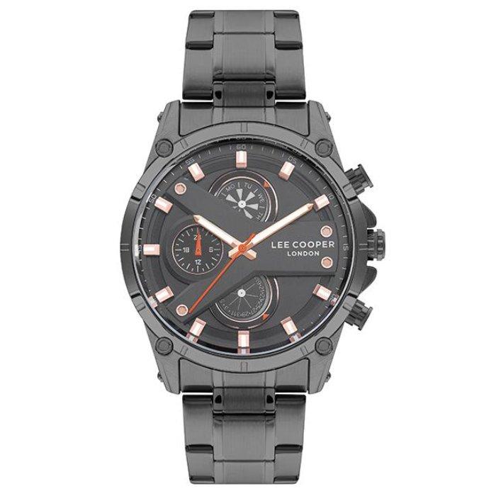 

Lee cooper dial watch for men, chronograph, 46mm, metal strap, lc07637. 060 – gun
