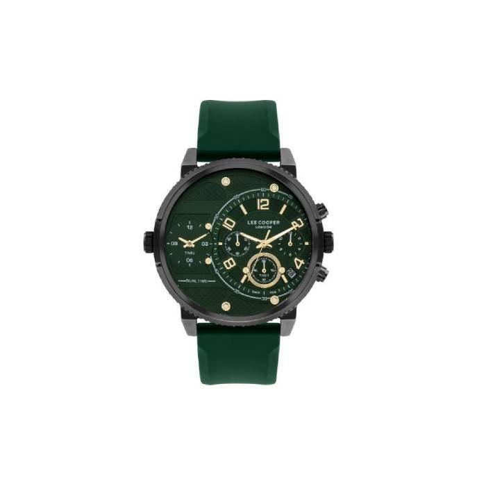 

Lee cooper dial watch for men, chronograph, 50mm, silicon strap, lc07650. 677 – green