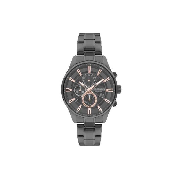 

Lee cooper dial watch for men, chronograph, 47mm, metal strap, lc07670. 060 – gun