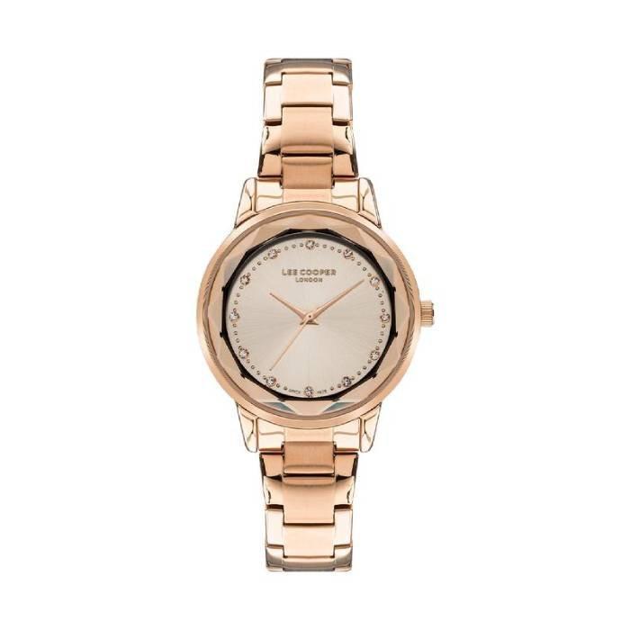 

Lee cooper dial watch for women, analog, 34mm, metal strap, lc07501. 410 – rose gold
