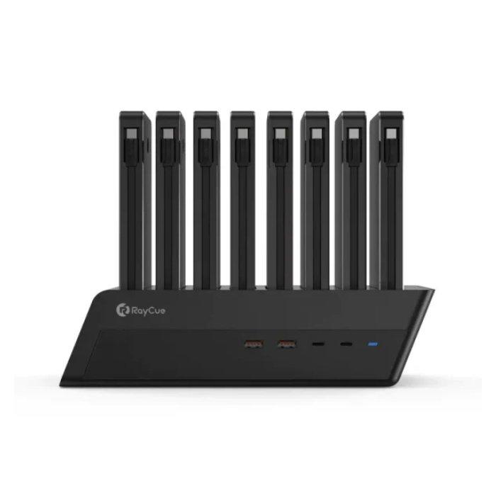 

Raycue 8 in 1 charging station combo with 8*10000mah power delivery 20w power bank, pb0...