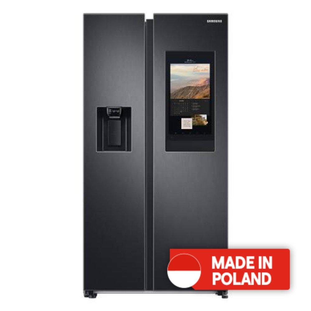 

Samsung side by side refrigerator/ freezer, 21. 6 cft, 614 l, rs6ha8891b1 – black