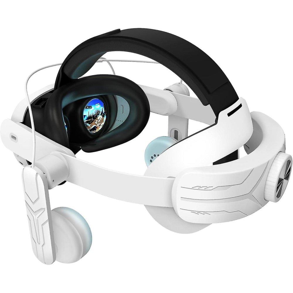 

Gamax adjustable head mount with earphones for meta quest 3 – white