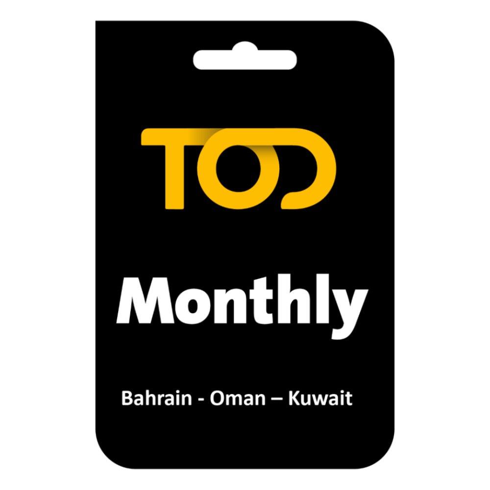 

Tod monthly subscription, bahrain / oman / kuwait – tier 1b