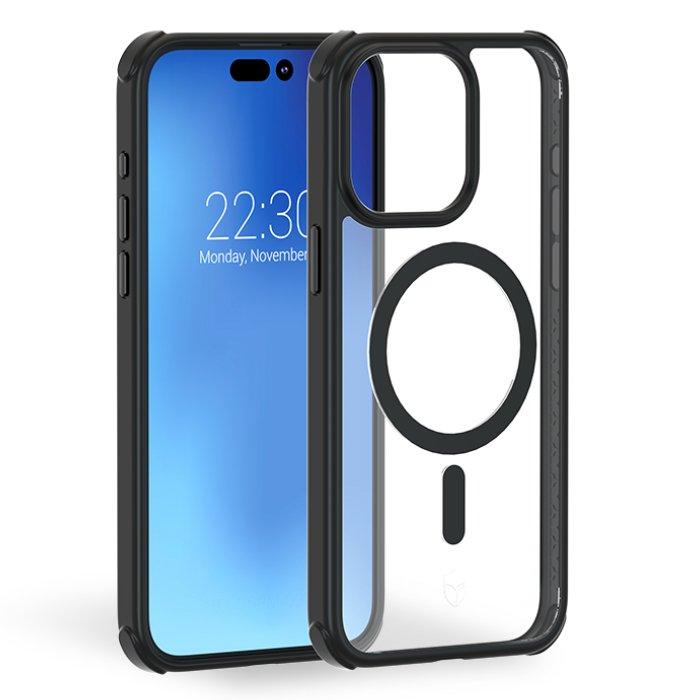 

Force air reinforced case magsafe compatible for iphone 15 pro, fcairfrmagip15pb - black