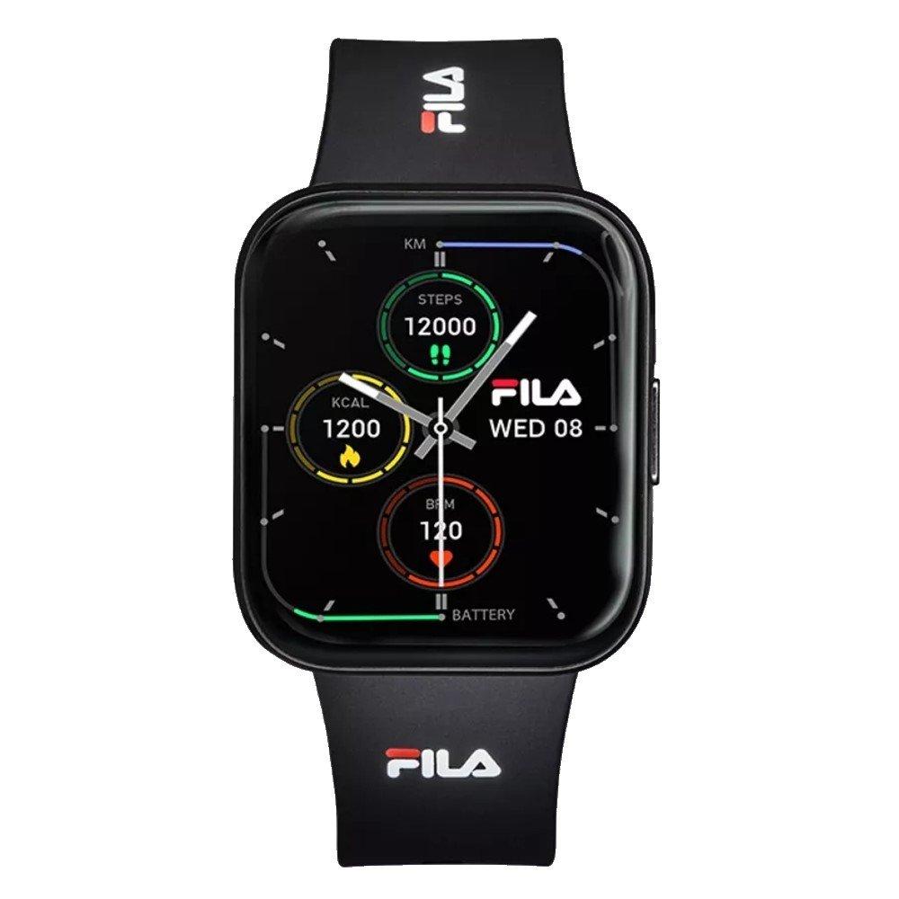 

Fila 33mm digital unisex smartwatch, silicone strap, sw/26b – black
