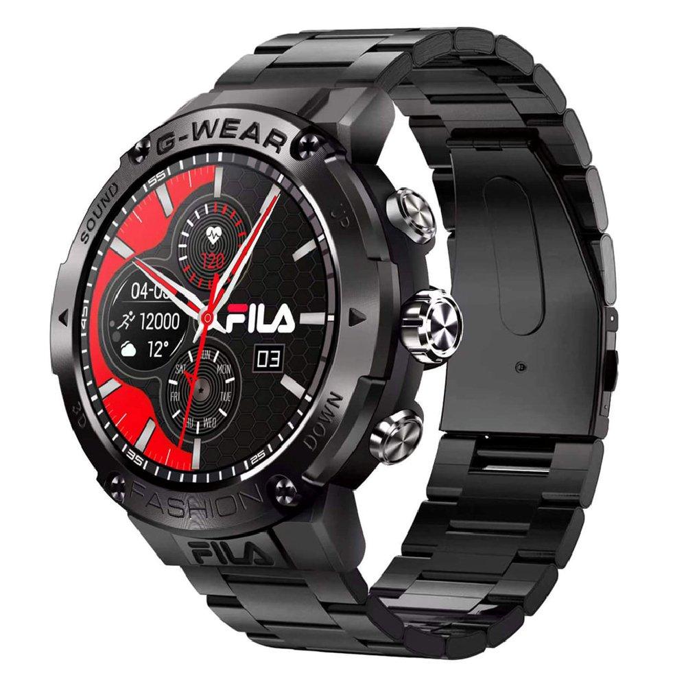 

Fila 34mm digital unisex smartwatch, silicone strap, sw/27 – black