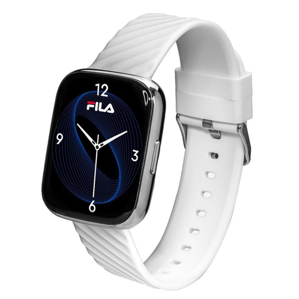 

Fila 50mm digital unisex smartwatch, silicone strap, sw/40 – white
