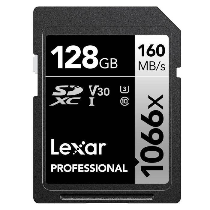 

Lexar 1066x sdxc uhs-i card silver series, 128gb, lsd1066128g-bnnng