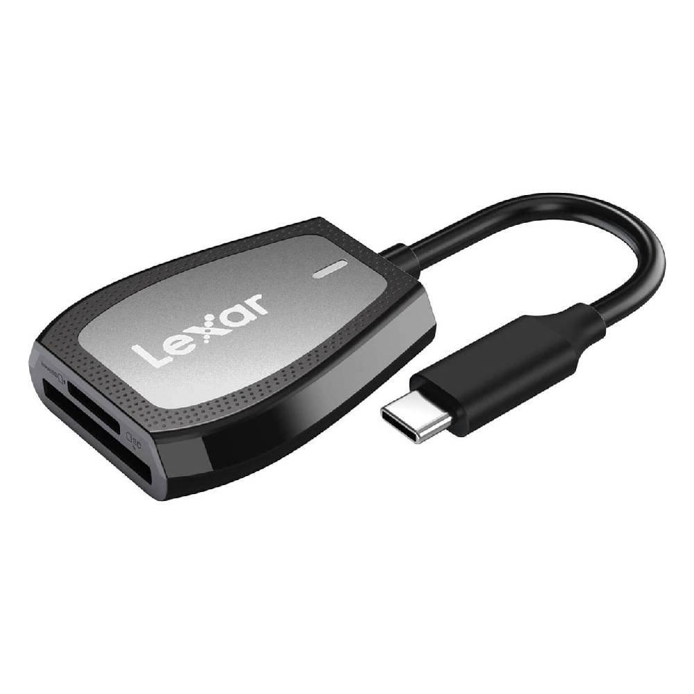 

Lexar professional usb type-c dual-slot card reader, lrw470u-rnnng - black