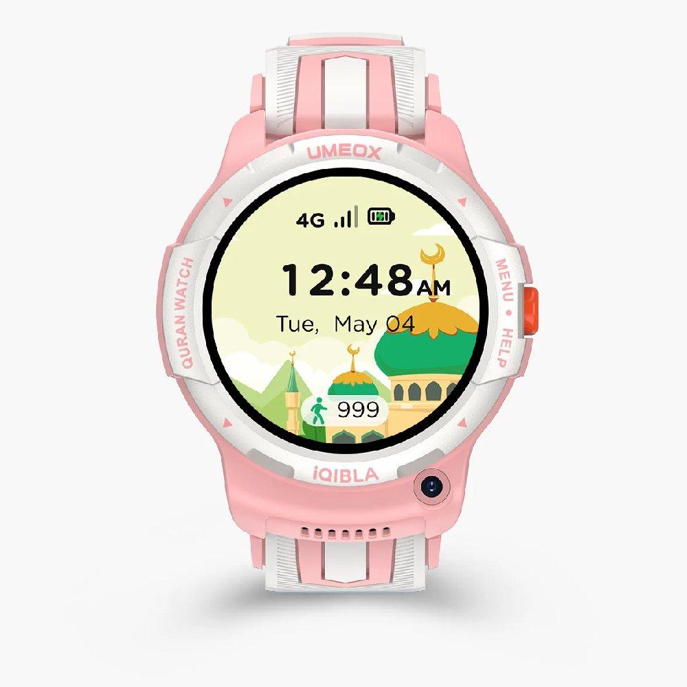 

Iqibla smart watch for kids, qwatch k1s – pink
