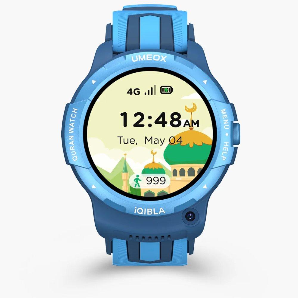 

Iqibla smart watch for kids, qwatch k1s – blue