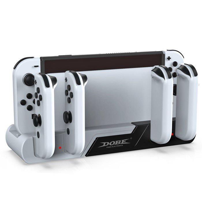 

Dobe charging station for n-switch oled joy-con , l/r small, tns-0122b - white