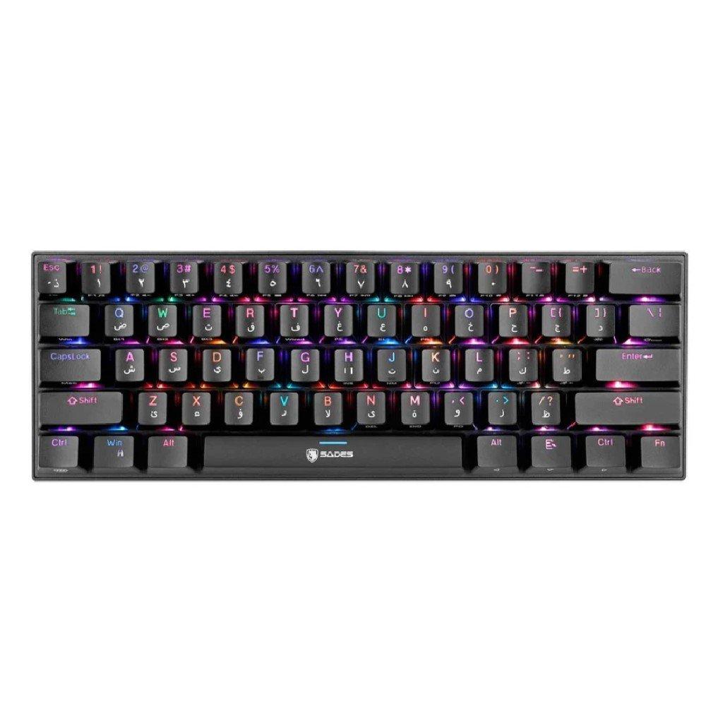 

Sades firegun shield mini mechanical gaming keyboard, firegun-shield – black
