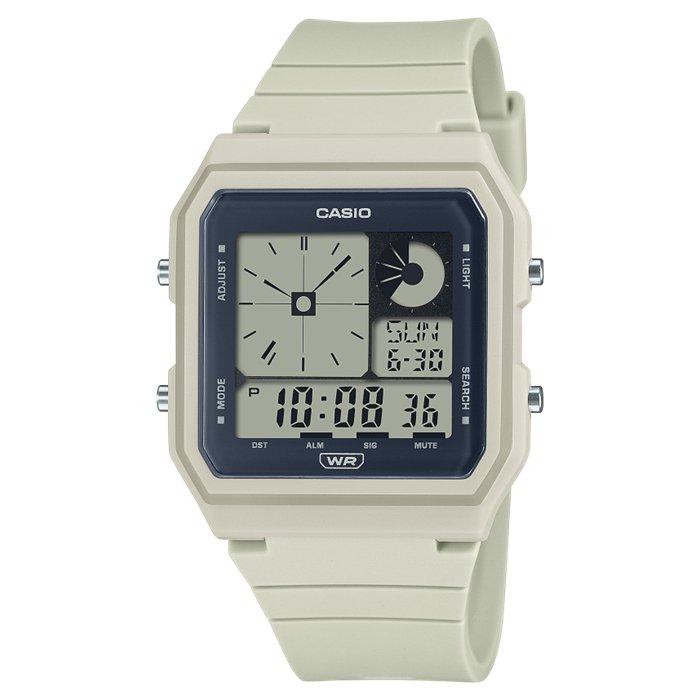 

Casio glu key model unisex watch, digital, 35mm, lf-20w-8adf – cream