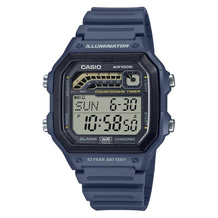 

Casio men’s sport watch, digital, 45mm, ws-1600h-2avdf – blue