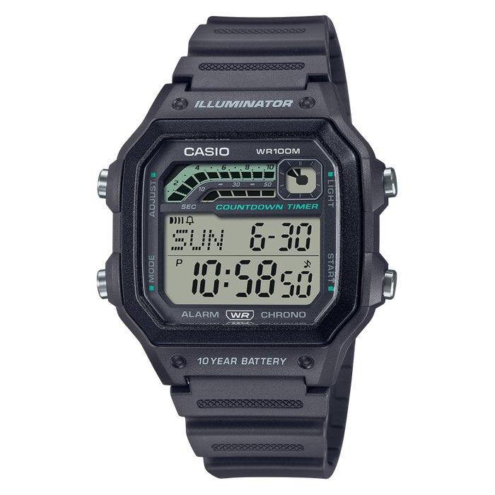

Casio men’s sport watch, digital, 45mm, ws-1600h-8avdf – black