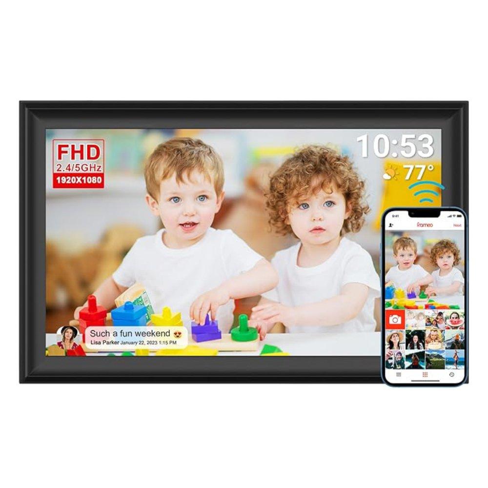 

Frameo 15. 6-inch 64gb touch panel digital photo frame, wi-fi, zn-dp1502- black