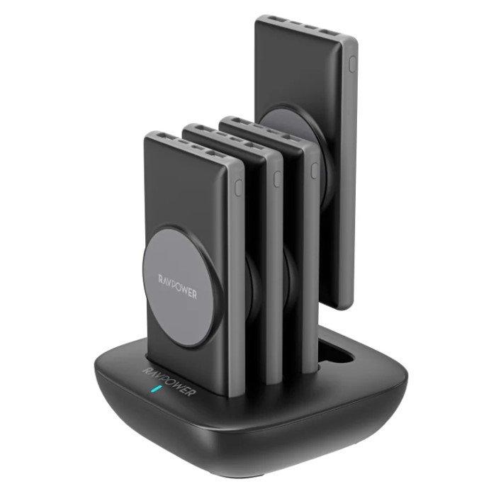 

Ravpower 4 x 10000mah magpower power bank with station, rp-pb251 - black