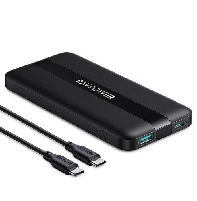 

Ravpower 3-port power bank, 10000mah, 20w, rp-pb236 - black