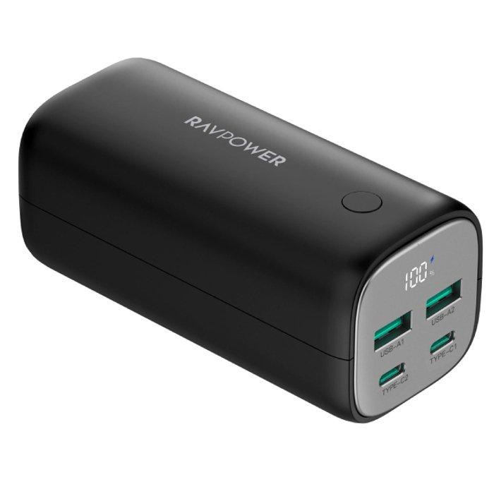 

Ravpower pd pioneer 4-port power bank, 14000mah, 70w, rp-pb208mini - black