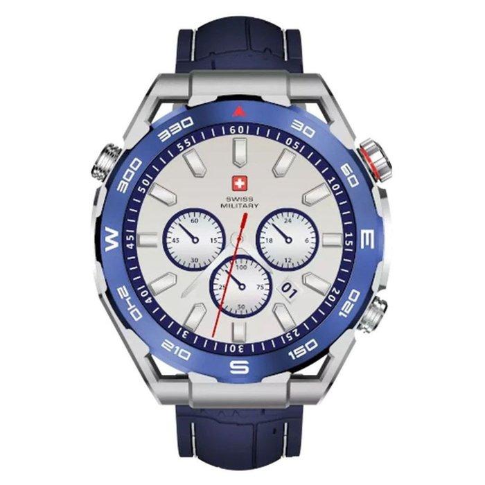 

Swiss military dom 3 smart watch, silicone strap – blue