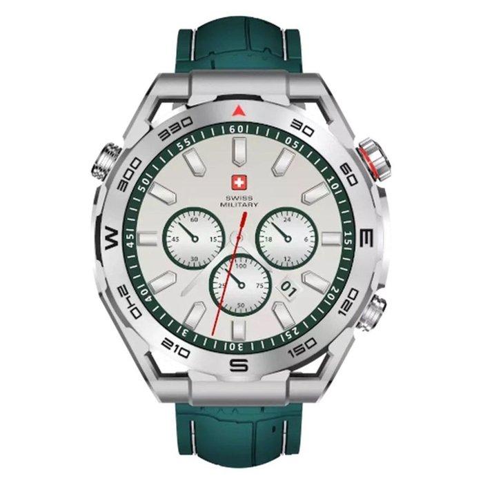 

Swiss military dom 3 smart watch, silicone strap – green