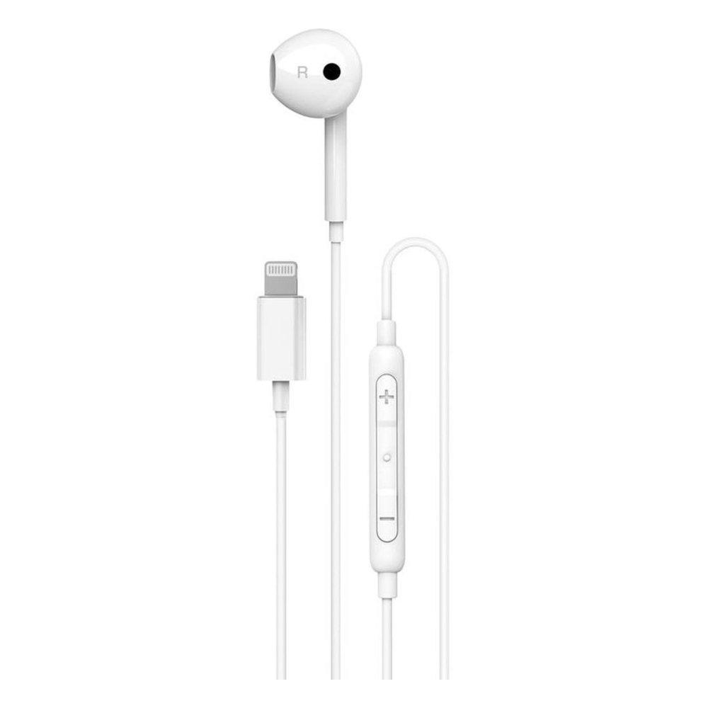 

Unisynk in-ear mono wired lightning headphones, 10442- white