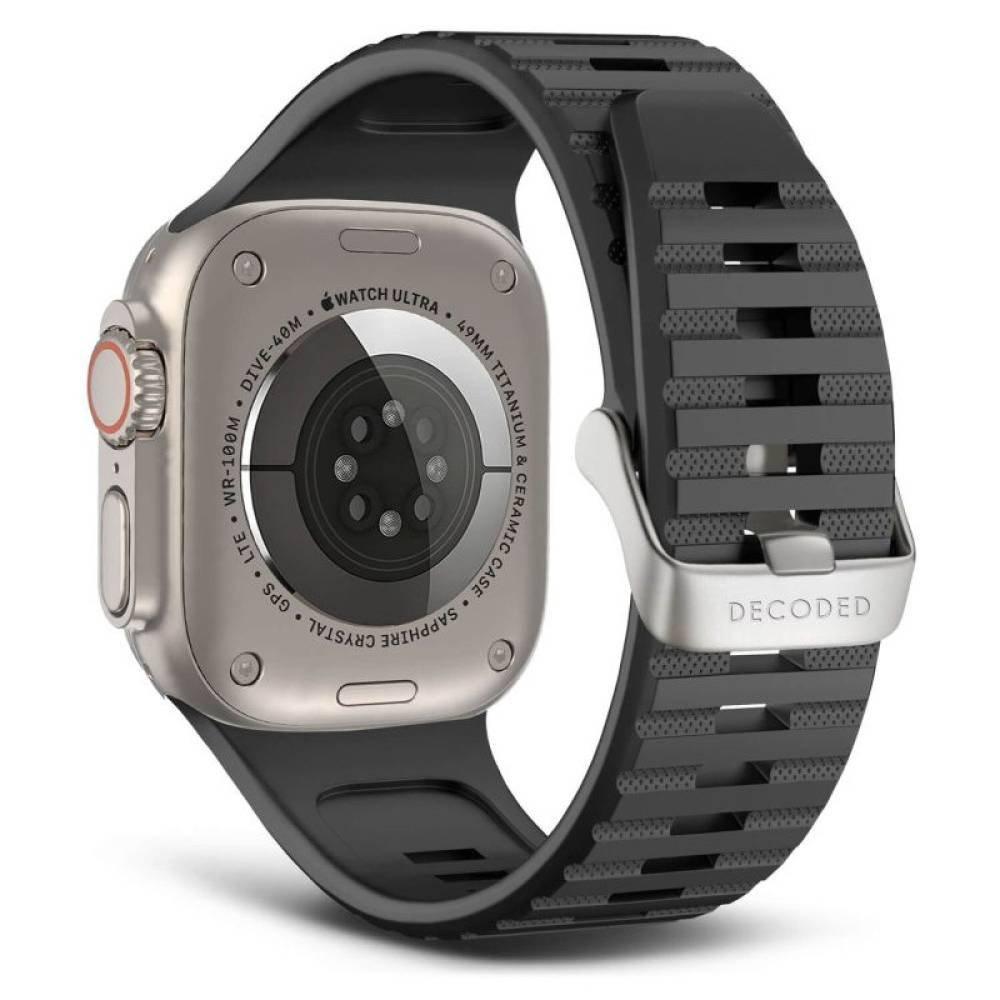 

Decoded silicone strap for 42/44/45/49mm apple watch, d24aws49uts1ge- black