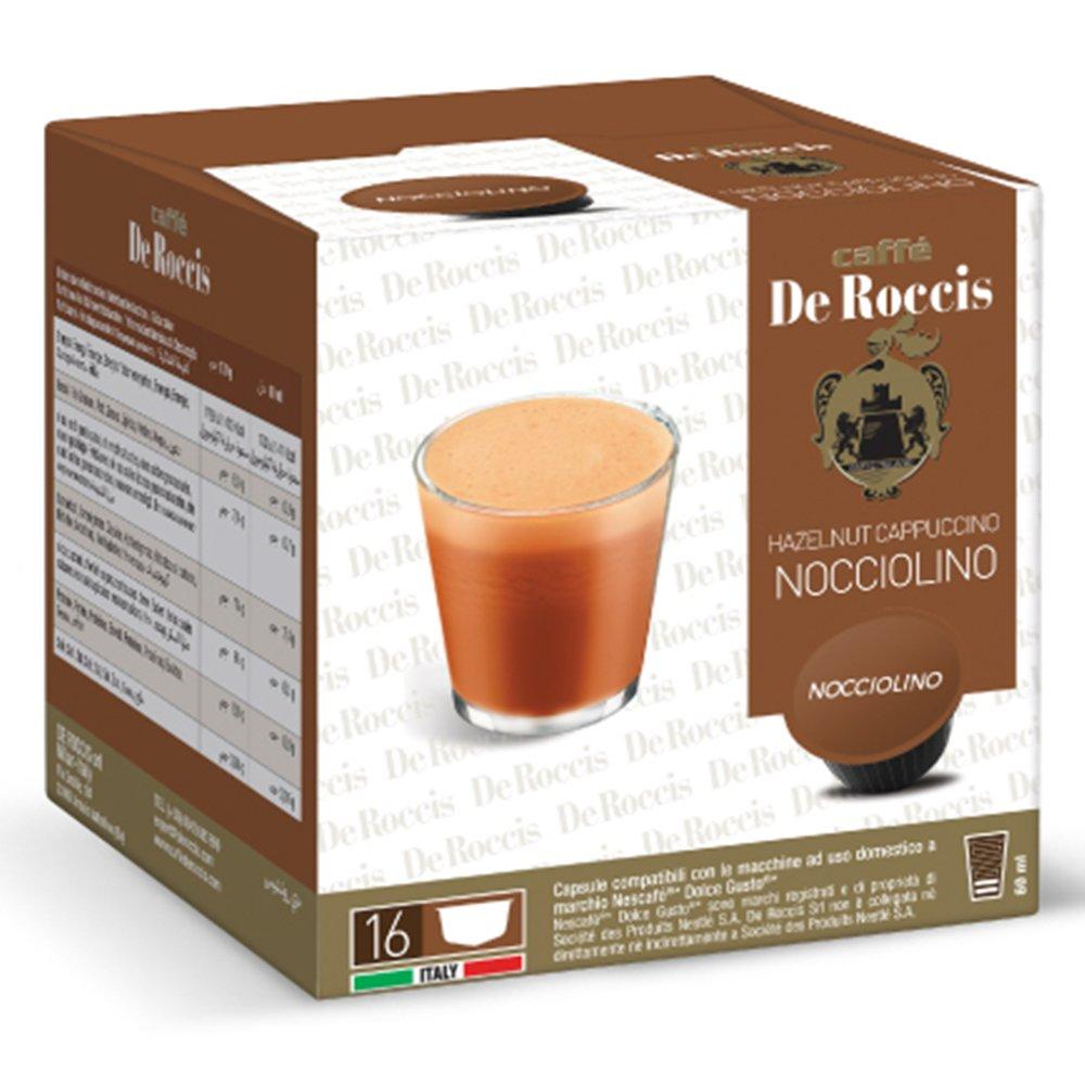 

Caffe de roccis hazelnut cappuccino coffee 16 capsule, 1rocc29