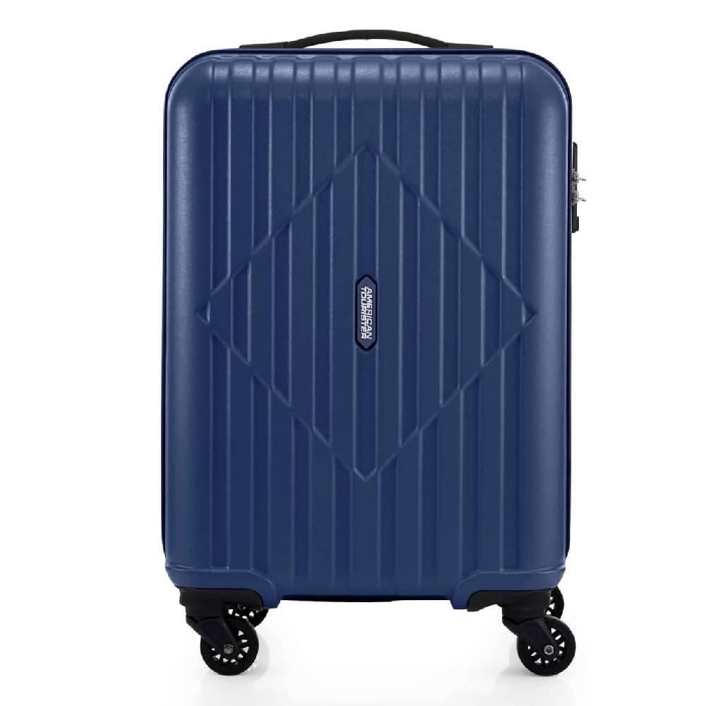 

American tourister skytrac hard luggage with spinner wheels, 55 cm, hz9x41001 - navy blue