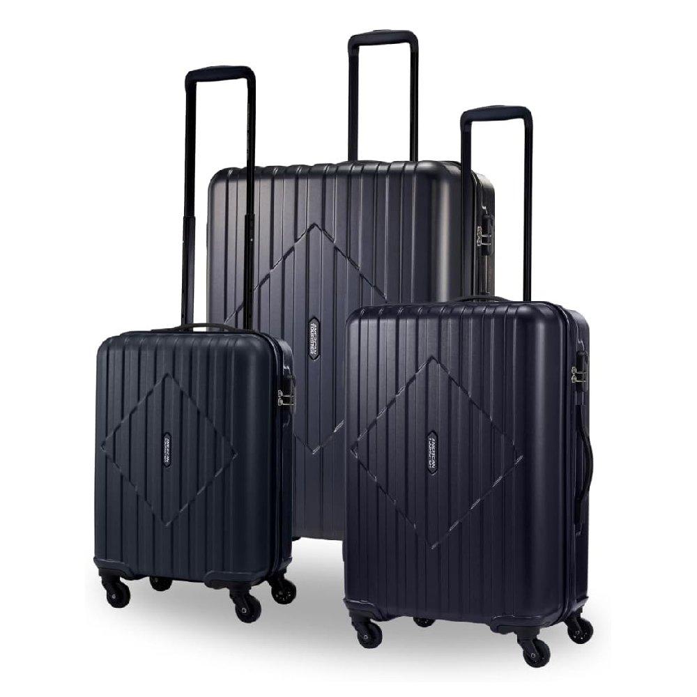 

American tourister skytrac hard trolley luggage set of 3, 55+68+79cm, hz9x09004- black