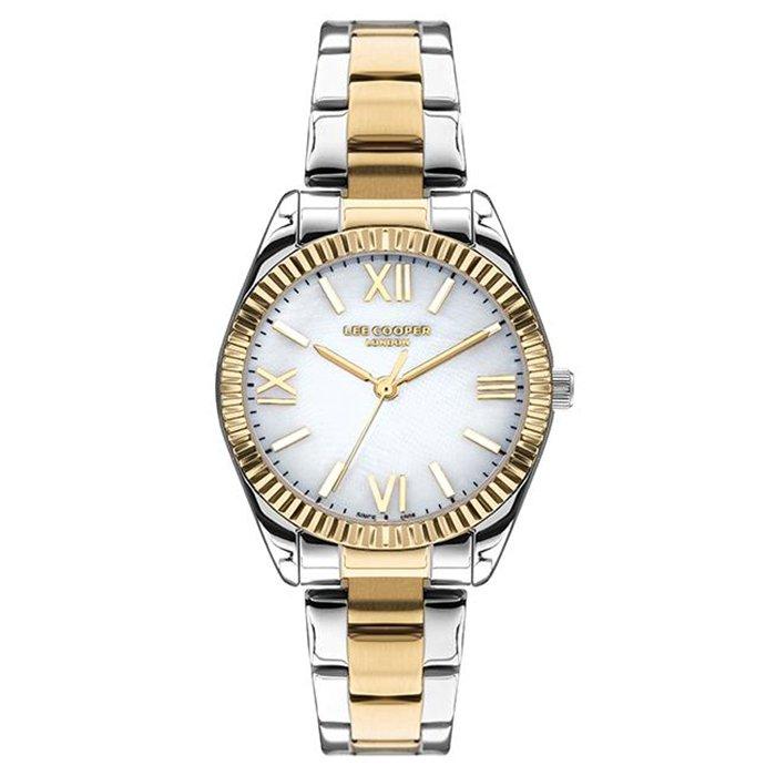 

Lee cooper watch for women, analog, 32 mm, metal strap, lc07459. 220 – silver/gold