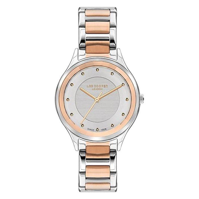 

Lee cooper watch for women, analog, 33. 5 mm, metal strap, lc07460. 530 – silver/rose gold