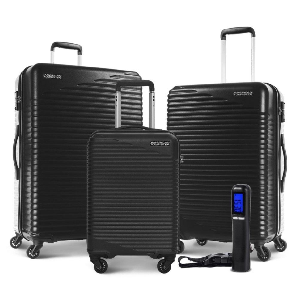 

American tourister skypark hard trolley luggage set of 3, 55+68+78cm, with luggage sca...
