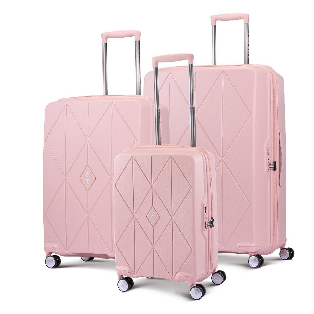 

American tourister argyle hard trolley luggage set of 3, 55+68+81cm, qh7x00006 - pink