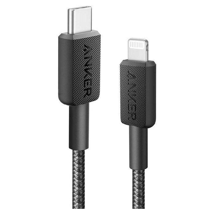 

Anker 322 usb-c to lightning cable (0. 9m braided), a81b5h11 - black
